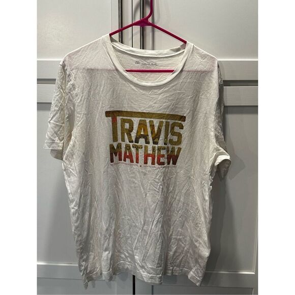 Travis Mathew Californication Tee White Mens Sz L - Picture 1 of 4